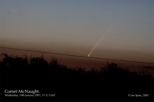 Comet McNaught, from the UK, 2007