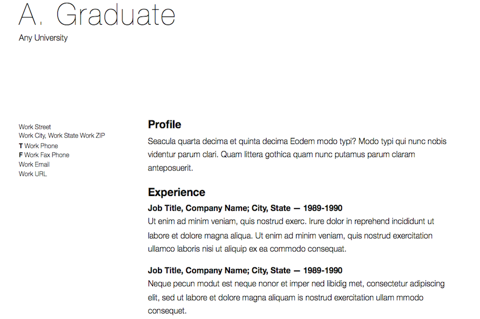 Fake CV